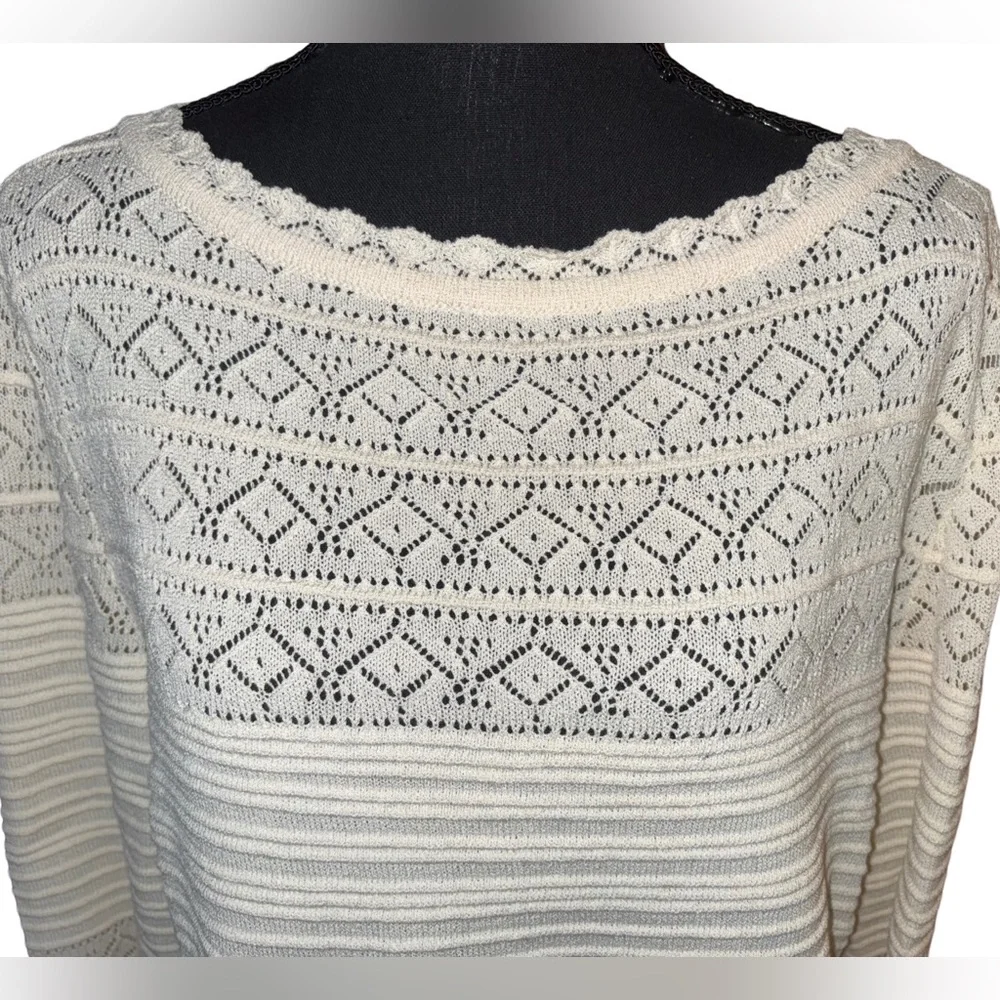 St John Collection by Marie Gray NEW with tags cream knit sweater size 12 - Picture 2 of 8